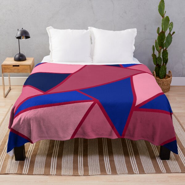 Item preview, Petrol Blue and Blush Pink Geometric Pattern  designed and sold by IslandDrip.