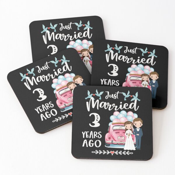 Item preview, Just Married 3 Years Ago designed and sold by ErnestRGamache.