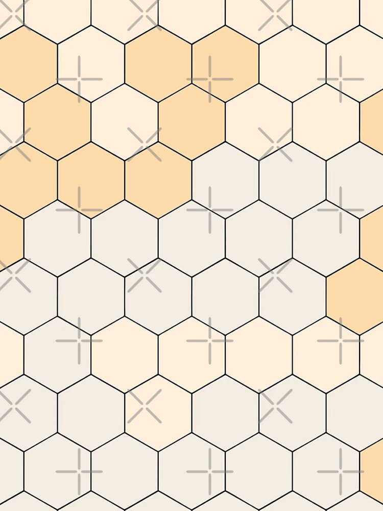 Thumbnail 4 of 4, iPhone Case, Hexagonal Cream Color Pattern designed and sold by MagicSpread.