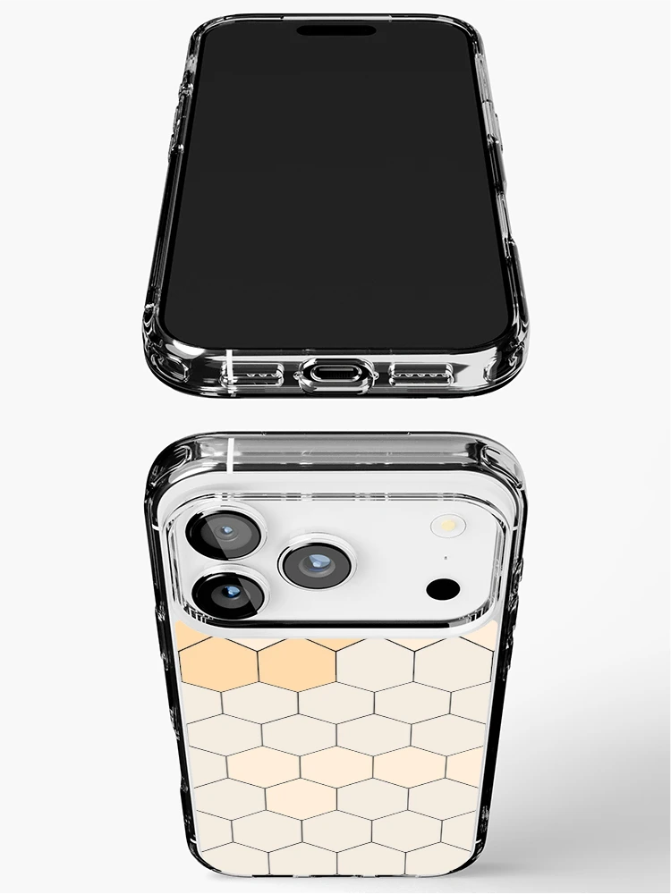 Thumbnail 3 of 5, iPhone Case, Hexagonal Cream Color Pattern designed and sold by MagicSpread.