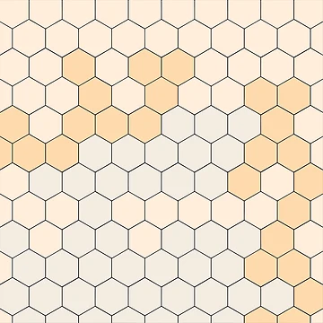 Artwork thumbnail, Hexagonal Cream Color Pattern by MagicSpread