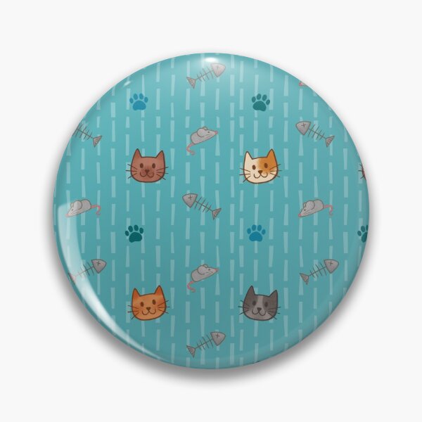 Item preview, Cute Cat Pattern in Blue designed and sold by ArtofJoeyEllson.