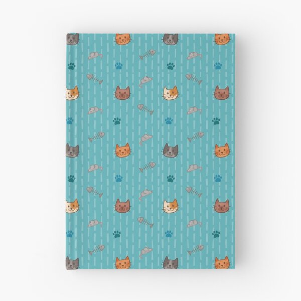 Item preview, Cute Cat Pattern in Blue designed and sold by ArtofJoeyEllson.