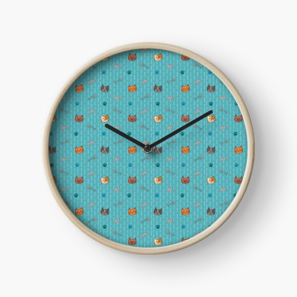 Item preview, Cute Cat Pattern in Blue designed and sold by ArtofJoeyEllson.