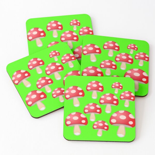 Item preview, Red Green Mushroom Pattern designed and sold by ZubiyaArt.