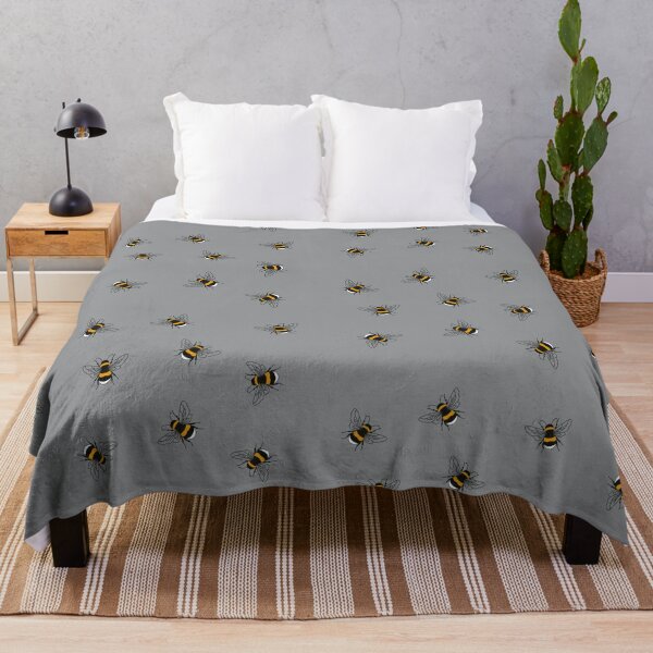 Love Bees Bee Lover Bee Gift Bumble Bee Fleece Blanket by JMG Designs -  Fine Art America