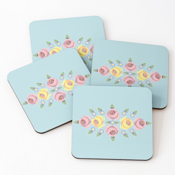 Item preview, Roses In Pastel Colours. Inspired by Canal / Narrowboat Roses Art. Horizontal designed and sold by Running-Duck.