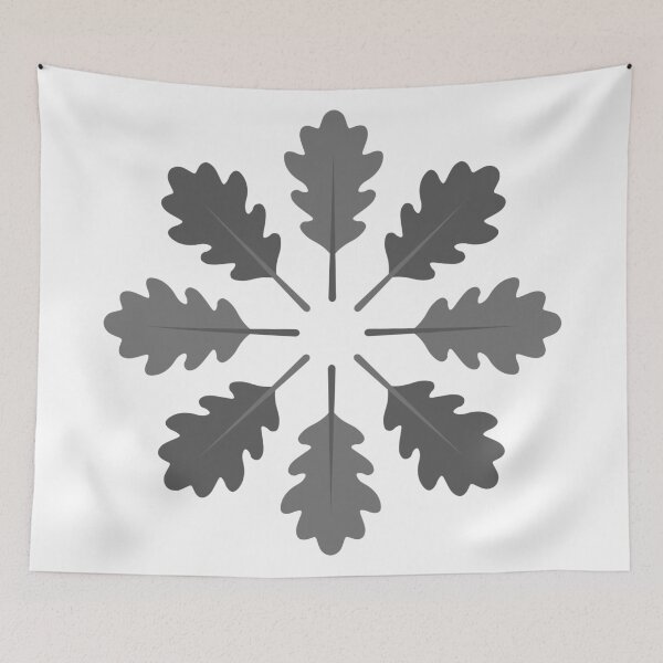 Item preview, Radial Oak Leaves (Grey) designed and sold by John Uttley.