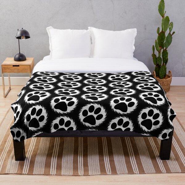 Paw Print Throw Blanket