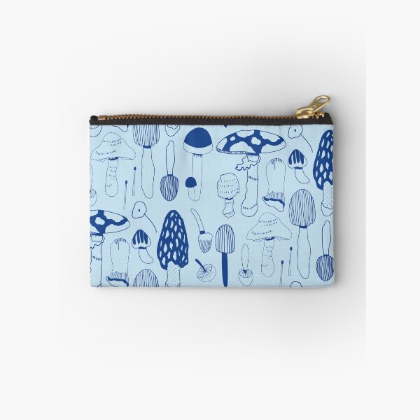 Item preview, Assorted Mushrooms - Blue Mushroom Pattern designed and sold by TheRainbowRoom.