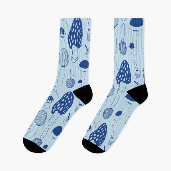 Item preview, Assorted Mushrooms - Blue Mushroom Pattern designed and sold by TheRainbowRoom.