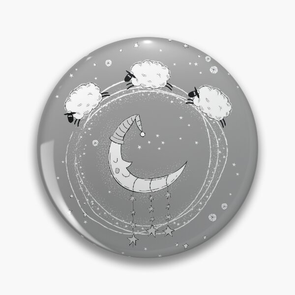Item preview, Sheep Jumping Over The Moon - Sheep Well #3 (Gray) designed and sold by SheepWell.
