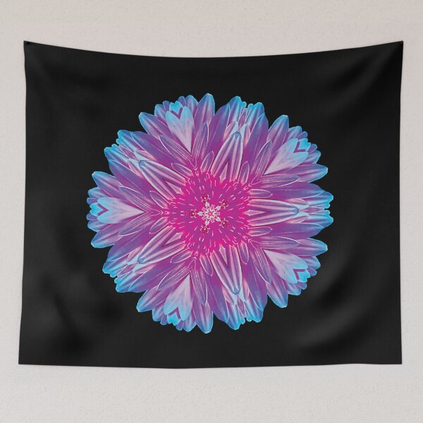 Item preview, Kaleidoscope, Mirror, Mandala, photo of real flowers, vibrant bright colours designed and sold by NanaChels.