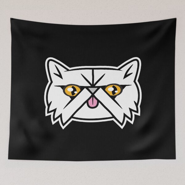Item preview, Smooshed Face Golden eyes white Persian Cat Graphic  designed and sold by blueveins.