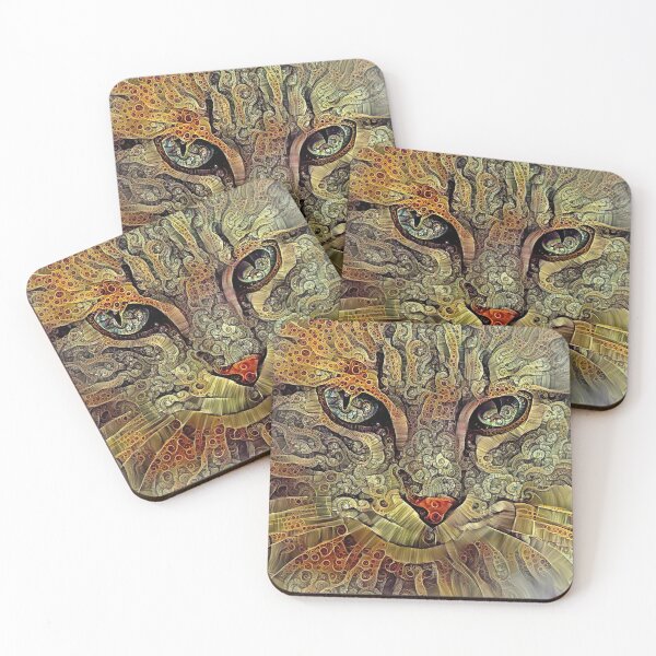 Item preview, Abstract Cat with a stylized steampunk feel designed and sold by Beth Brink.