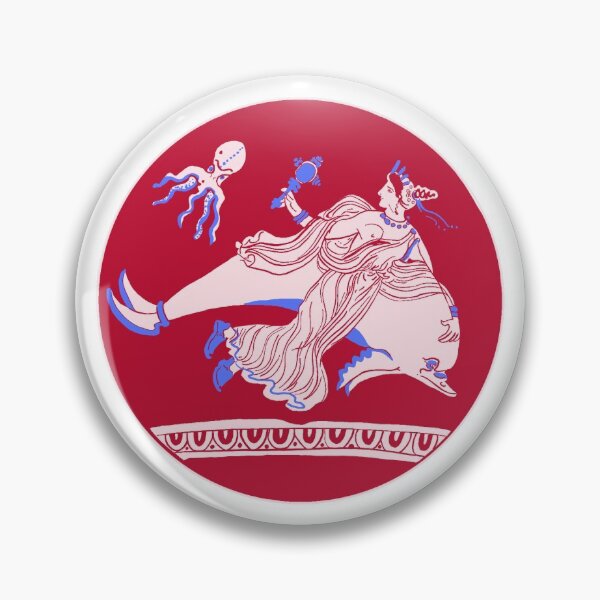 Nereid Riding a Dolphin Pin