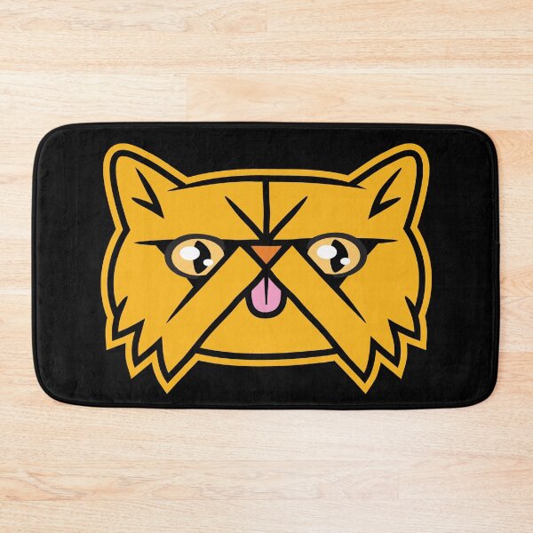 Item preview, Smooshed face Orange Tabby Persian Cat with Tongue sticking out designed and sold by blueveins.
