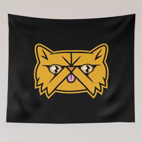 Item preview, Smooshed face Orange Tabby Persian Cat with Tongue sticking out designed and sold by blueveins.