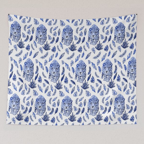 Item preview, Blue leopard designed and sold by MagentaRose.