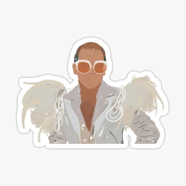 Elton John 70s Sticker Sticker