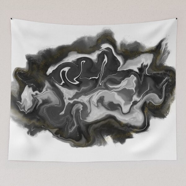 Item preview, Abstract Black and White Fume designed and sold by kerimeart.