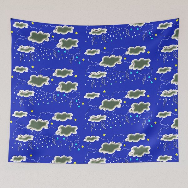 Item preview, storm clouds, lightning and raindrops designed and sold by Stephanie Akerman.