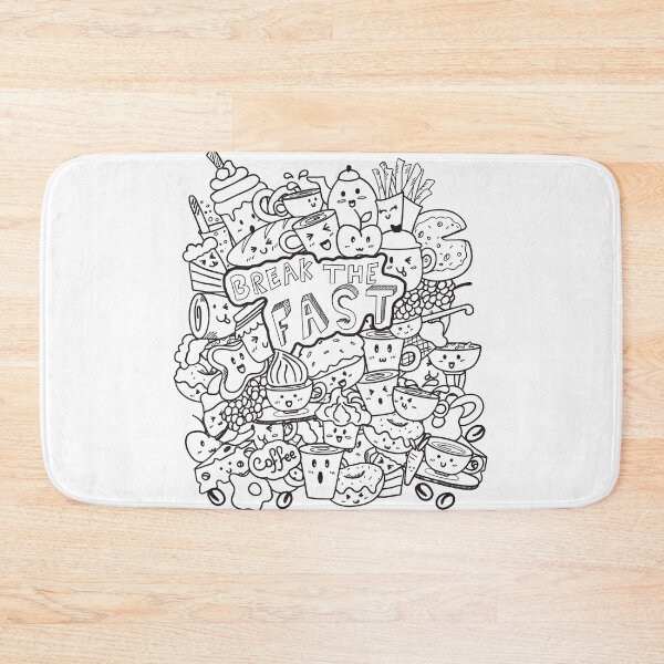 Item preview, Breakfast coffee doodle art designed and sold by Canvasnumber24.
