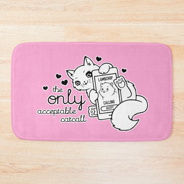 Item preview, The only acceptable catcall kitty cat holding cell phone. designed and sold by blueveins.
