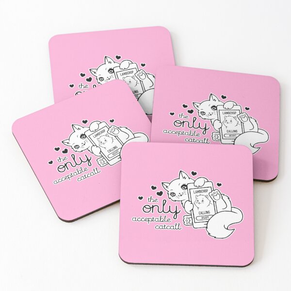 Item preview, The only acceptable catcall kitty cat holding cell phone. designed and sold by blueveins.
