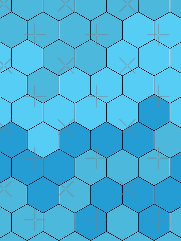 Thumbnail 5 of 5, iPhone Case, Hexagonal Sky Blue Color Pattern designed and sold by MagicSpread.