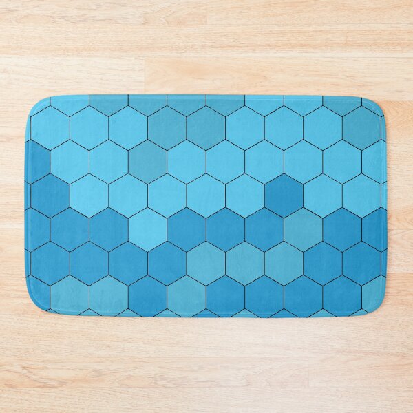 Item preview, Hexagonal Sky Blue Color Pattern designed and sold by MagicSpread.