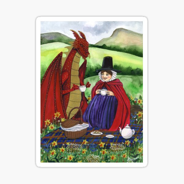 Tea Time in Wales Sticker