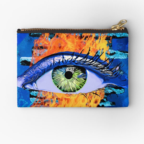 Legakulie Auge Feuer Mauer blau Täschchen
