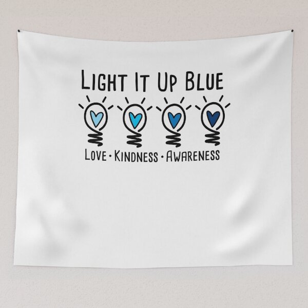 Item preview, Light It Up Blue Autism Awareness Love Kindness Awareness  designed and sold by Rabbitti.