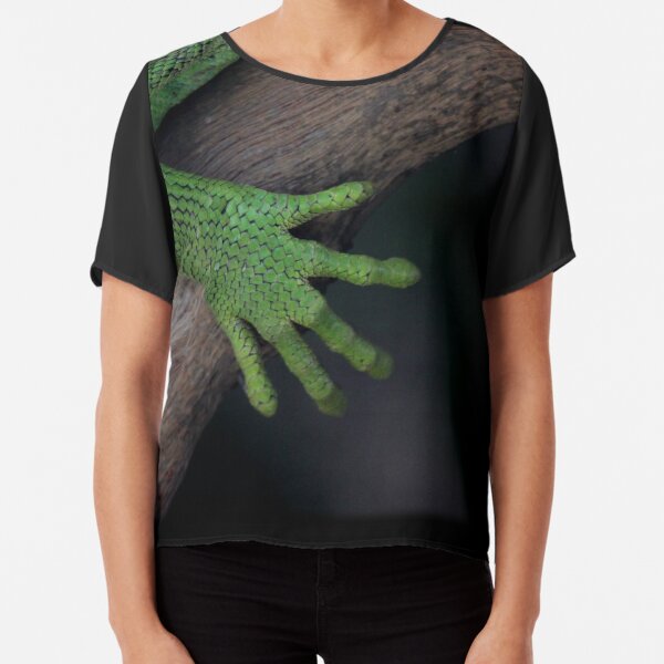 Iguana ~ these feet have been places Chiffon Top