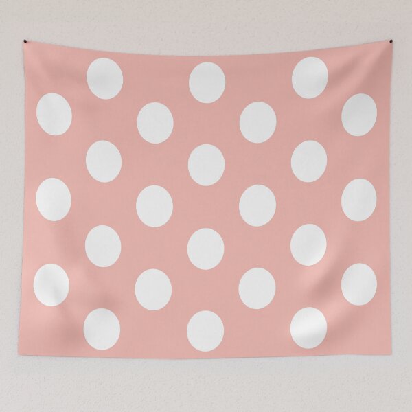 Item preview, Large WHITE and BABY PINK POLKA DOTS designed and sold by RachelMacht.