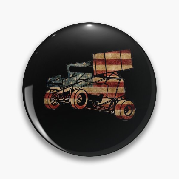 Item preview, Vintage Distressed Sprint Car Racing  American Flag Dirt Track designed and sold by Ginger217.
