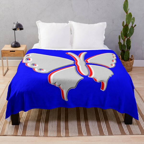 Item preview, Butterfly 3D ~ Blue, White & Red designed and sold by Boakes-Digital.