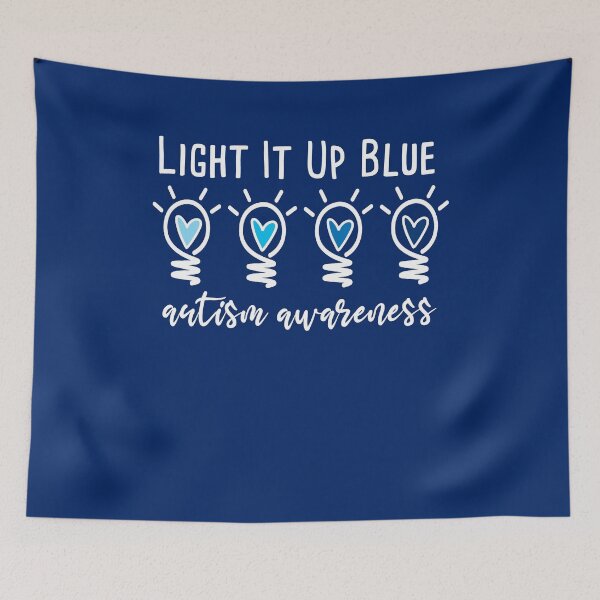 Item preview, Light It Up Blue Autism Awareness Light Bulbs Blue Hearts Spectrum designed and sold by Rabbitti.