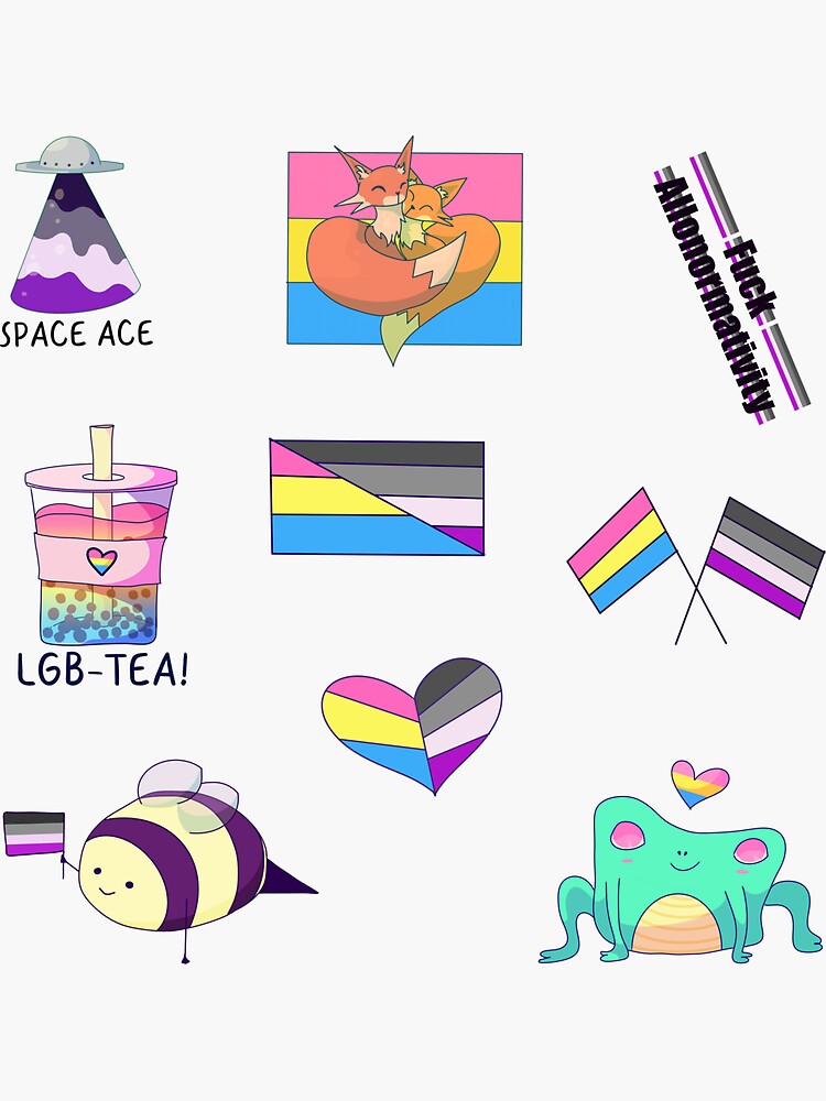 Asexual Panromantic Pride Sticker For Sale By Forthefrogwar Redbubble 