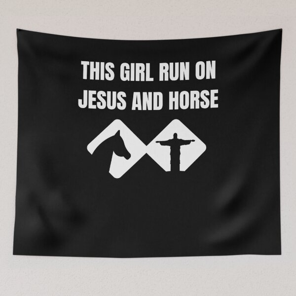 Item preview, This Girl Run On Jesus And Horse Women Christian designed and sold by Anton Ashraf.