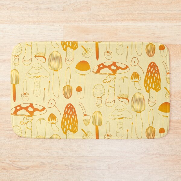 Item preview, Assorted Mushrooms - Orange and Yellow Mushroom Pattern designed and sold by TheRainbowRoom.
