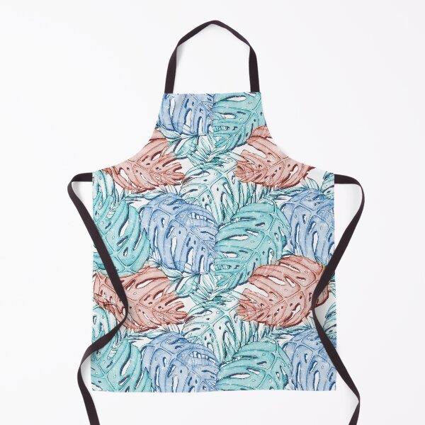 Aperçu de l'œuvre Pattern Feuilles Tropicales Bleu Turquoise Summer Pastel Nature créée et vendue par Jolly-Yosei.