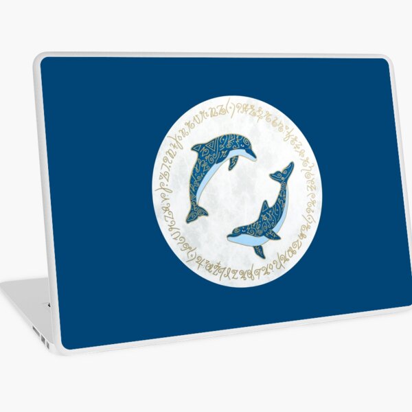 Dolphins Light Language Laptop Skin