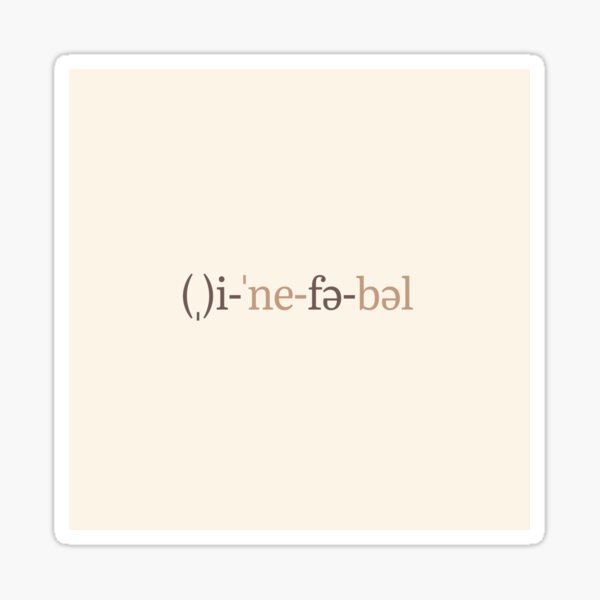 Ineffable Phonetic Notation Sticker