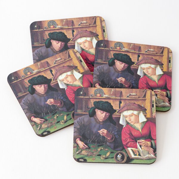 Item preview, The Moneylender and his Wife - Quentin Matsys designed and sold by brushandframes.