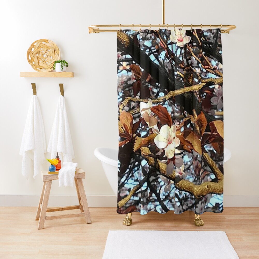 The Spring gives you happiness Shower Curtain