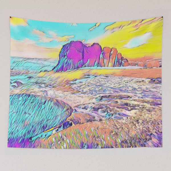Item preview, Dartmoor national park sourton tor abstract  designed and sold by TrippyEarth.