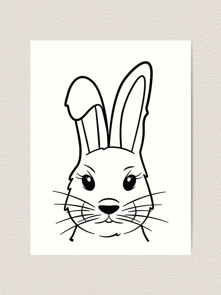 Bunny head. Rabbit face color vector illustration 6539258 Vector Art at  Vecteezy