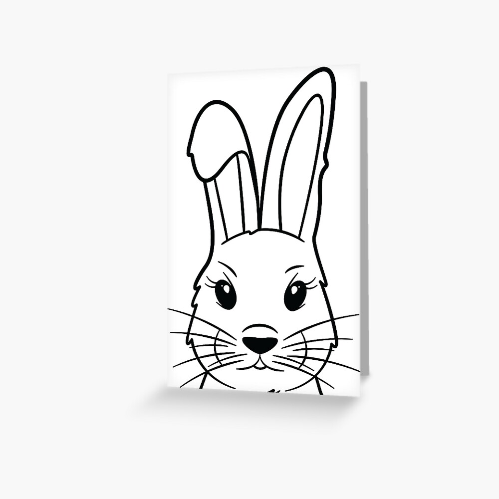 Rabbit Face Year Rabbit 2023 Black Stock Vector (Royalty Free) 2246378535 |  Shutterstock